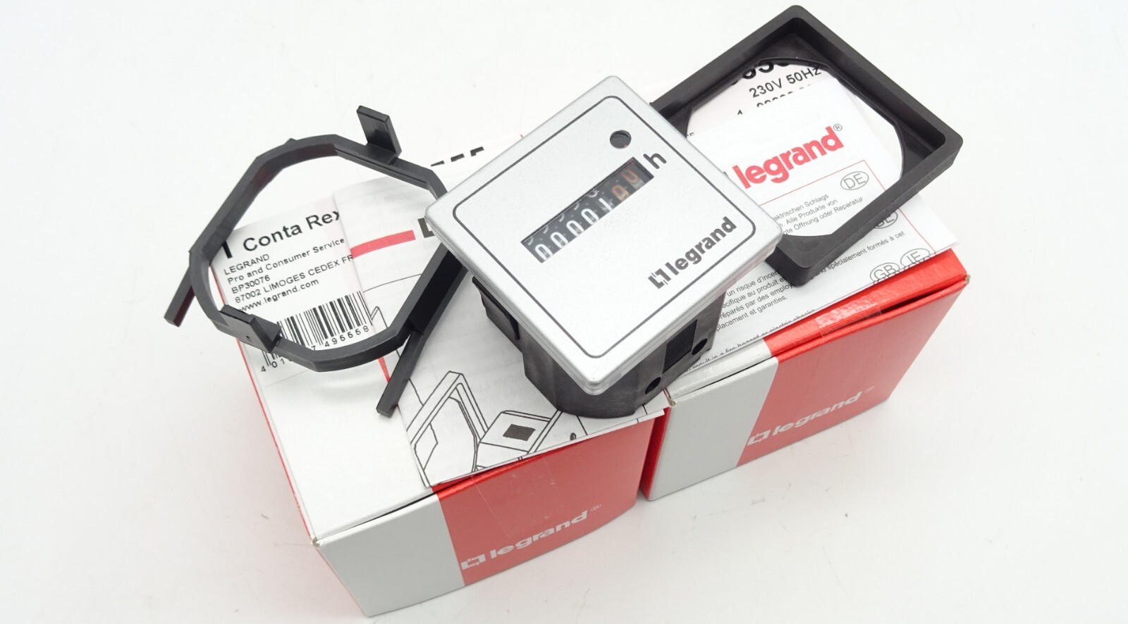 2x hour meter Legrand ContaRex 49555 hour counter hour meter 230V ~.