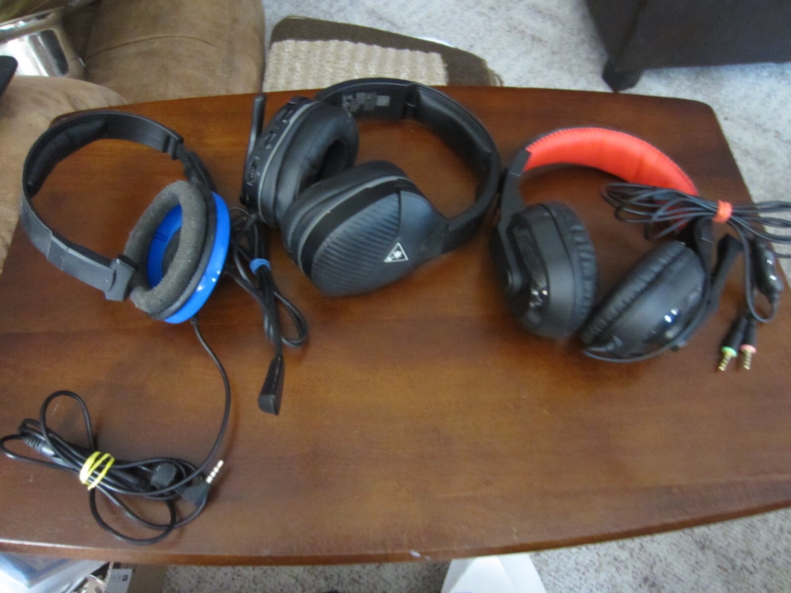 Lot of 3 Gaming Headsets with Microphones (Turtle Beach & Red Dragon)