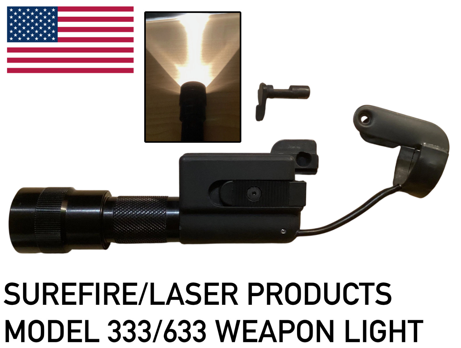 SUREFIRE LASER PRODUCTS 633 333 WEAPON PISTOL 6V LIGHT BERETTA 92FS M9 90S GWOT