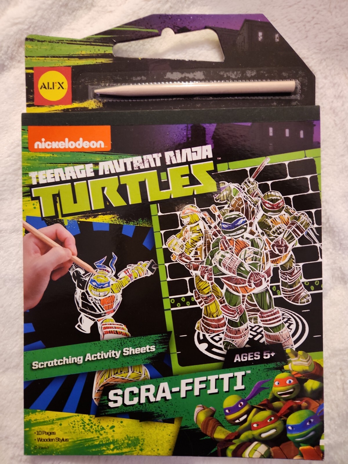 Teenage Mutant Ninja Turtles Scra-ffiti 🐢 Scratch Art Activity 🎨 10 Sheets