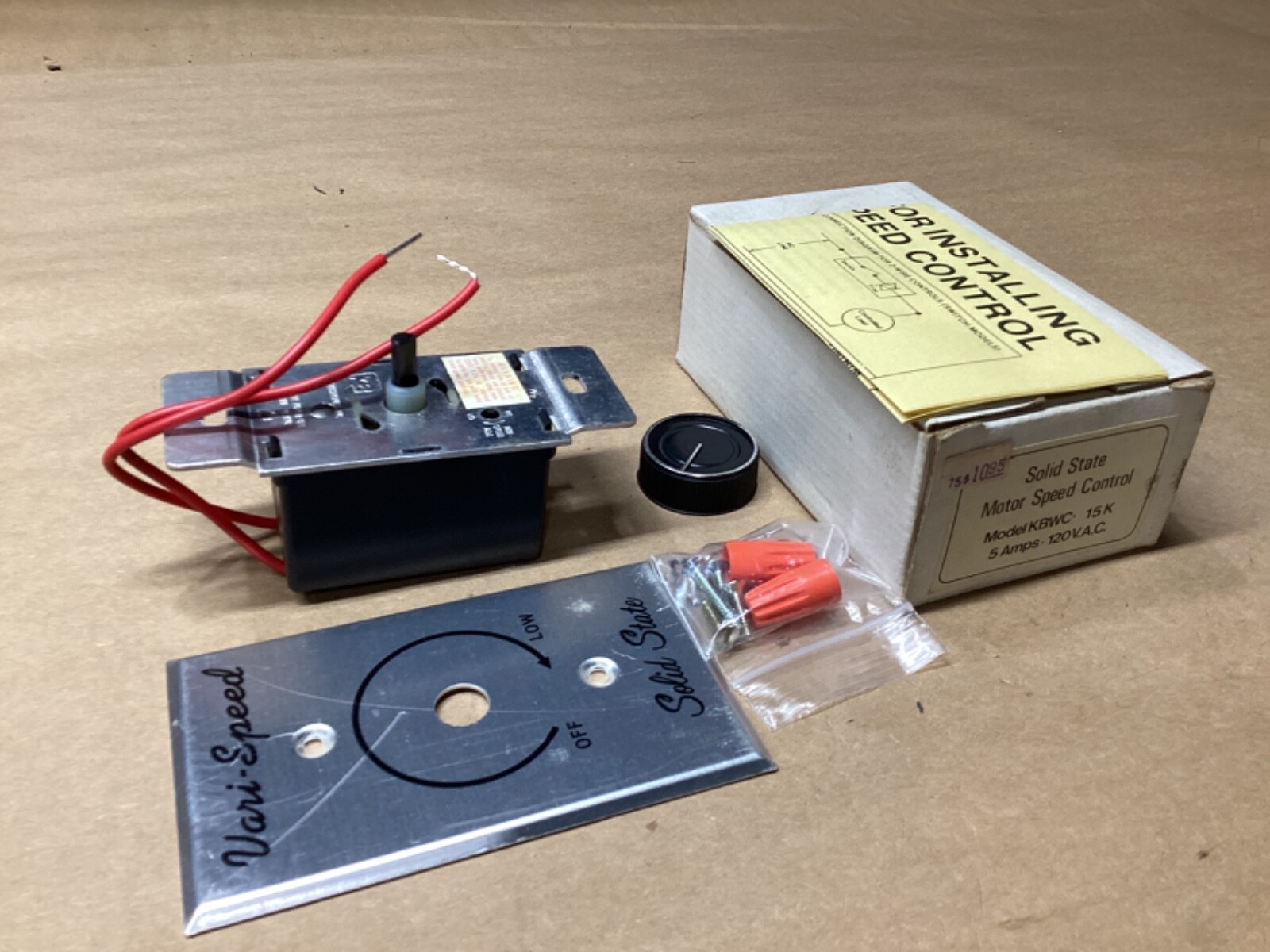 KB ELECTRONICS KBWC-15K SOLID STATE MOTOR SPEED CONTROL 120V 5A #106F235*CO