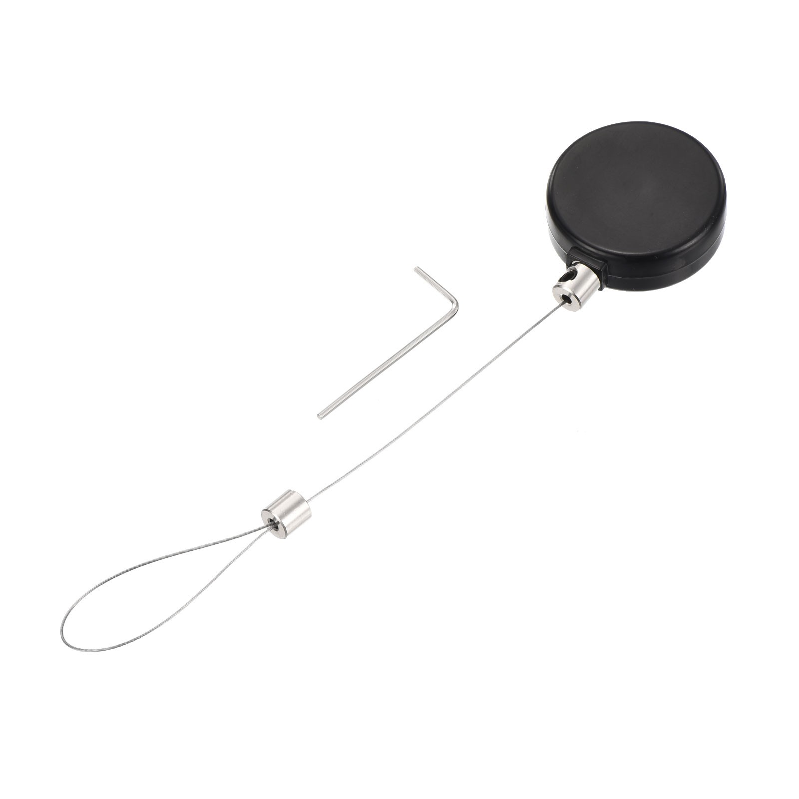 1.8ft Retractable Cable Security Lock with Latch Wrench, Black