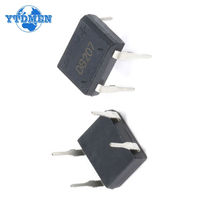 20PCS DB207 Bridge Rectifier Diode DIP4 1000V 2A DB207S Electronic Components US