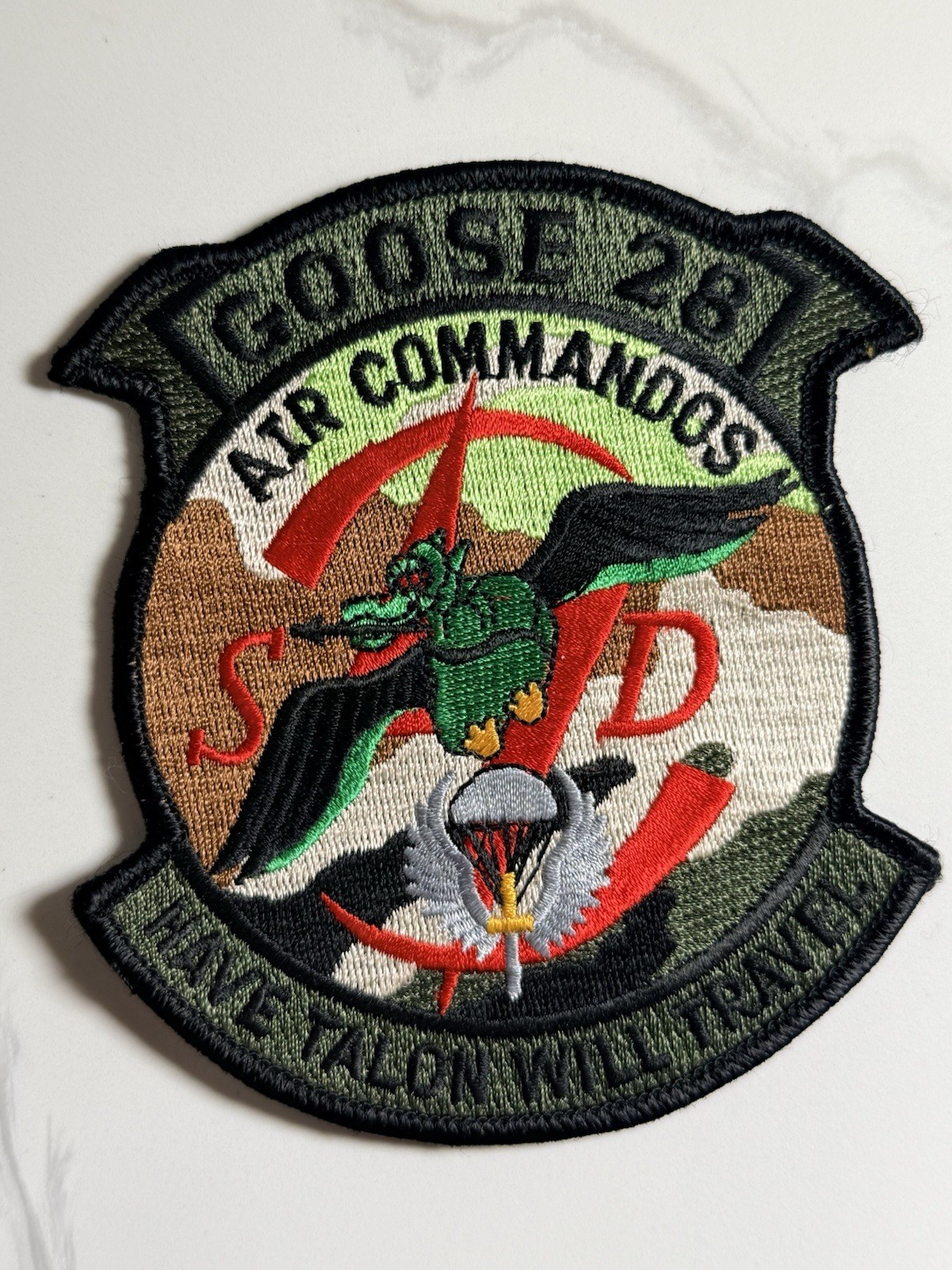 USAF US Air Force Goose 28 Air Commandos “HAVE TALON WILL TRAVEL” Military Patch
