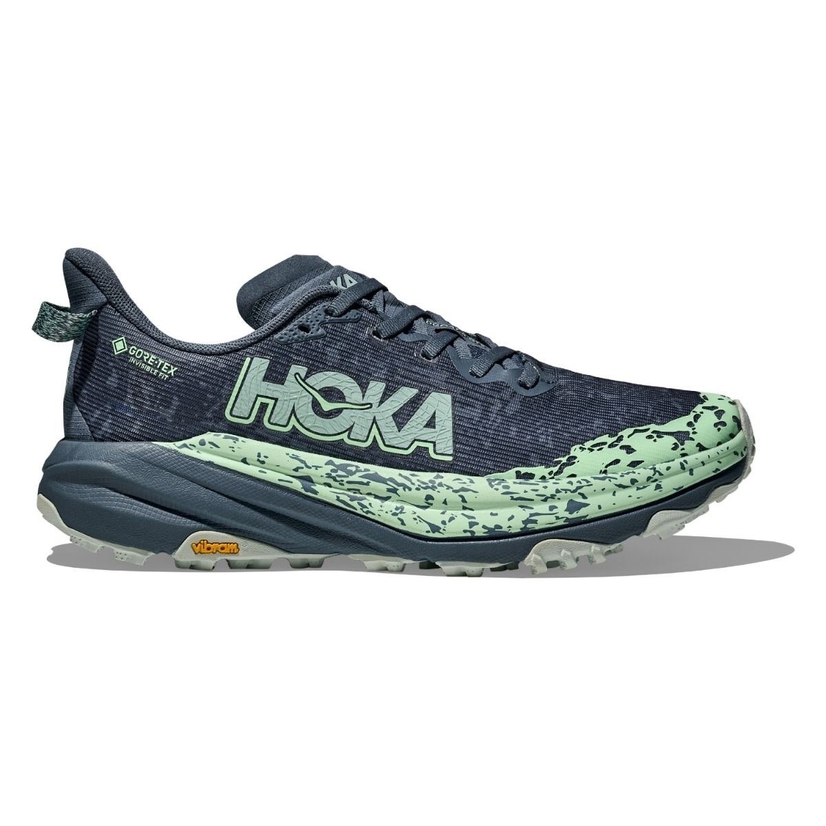 Hoka Speedgoat 6 GTX Trail Women Running Shoes Size 7.5 Navy Blue Green 1155151