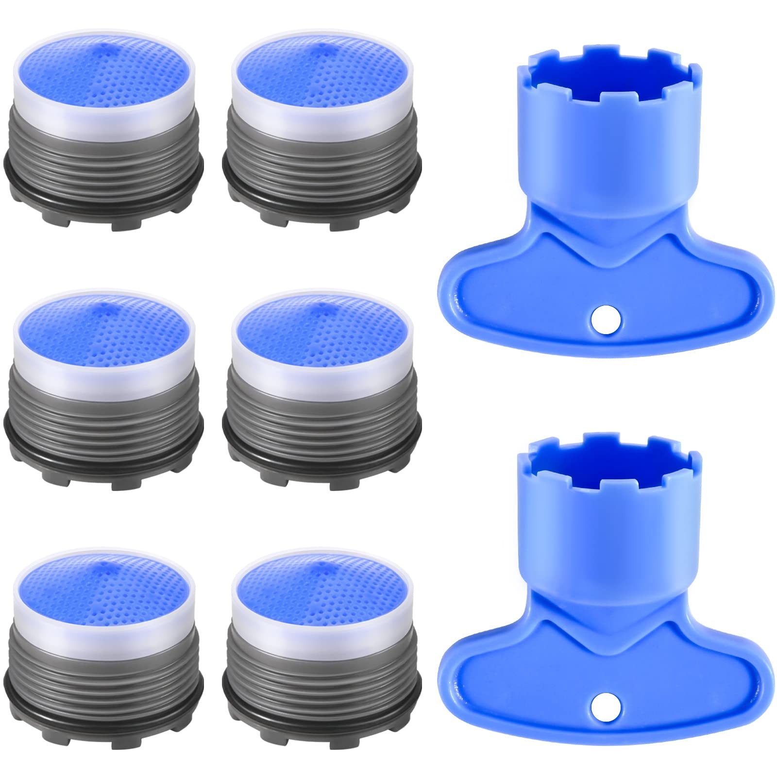 Faucet Aerator M18.5, 6PCS Aerator for Sink Faucet Flow Restrictor, Kitchen B...