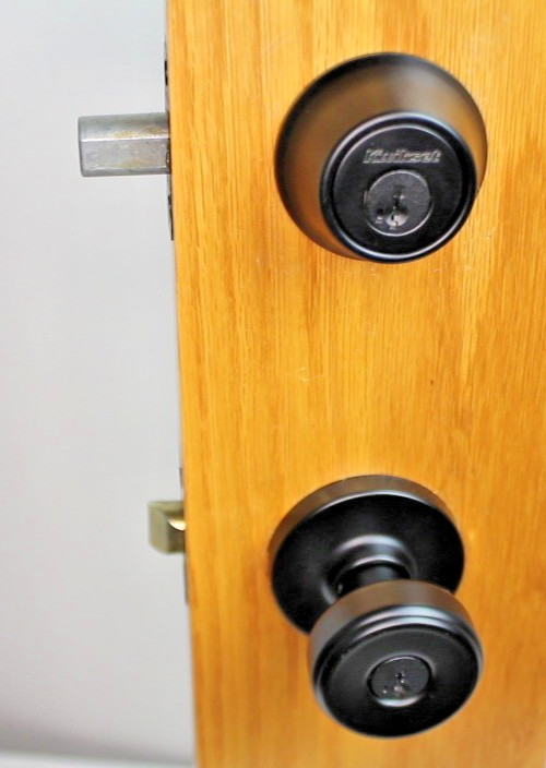 Kwikset Maven Keyed Entry Knob Deadbolt Matte Black 690MNKRDT514 #9a3