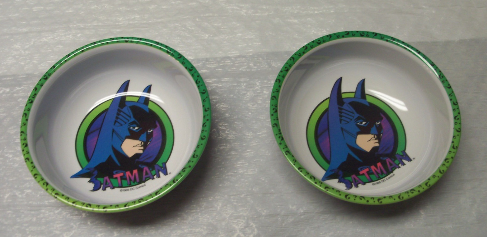 Batman Forever 5" bowls, by Zak, 2 of them, unused