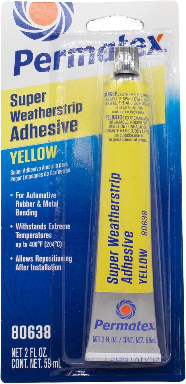 Permatex® 80638 - 2oz Super Weatherstrip Adhesive Yellow - FREE SHIPPING!!!!