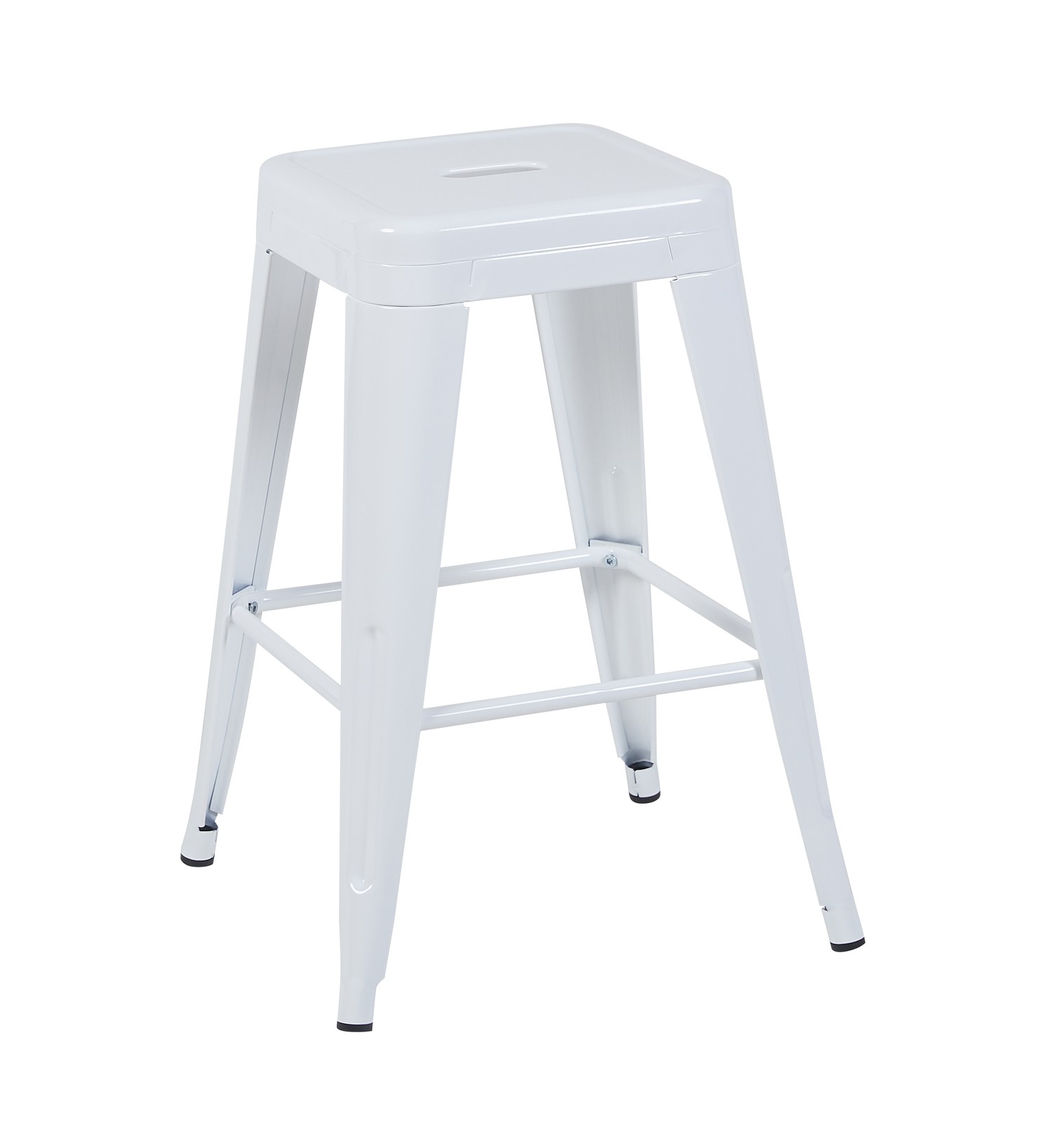 24 Inch Counter Height Stool, Backless Metal Bar Stools Set of 2, Non-Stackabl
