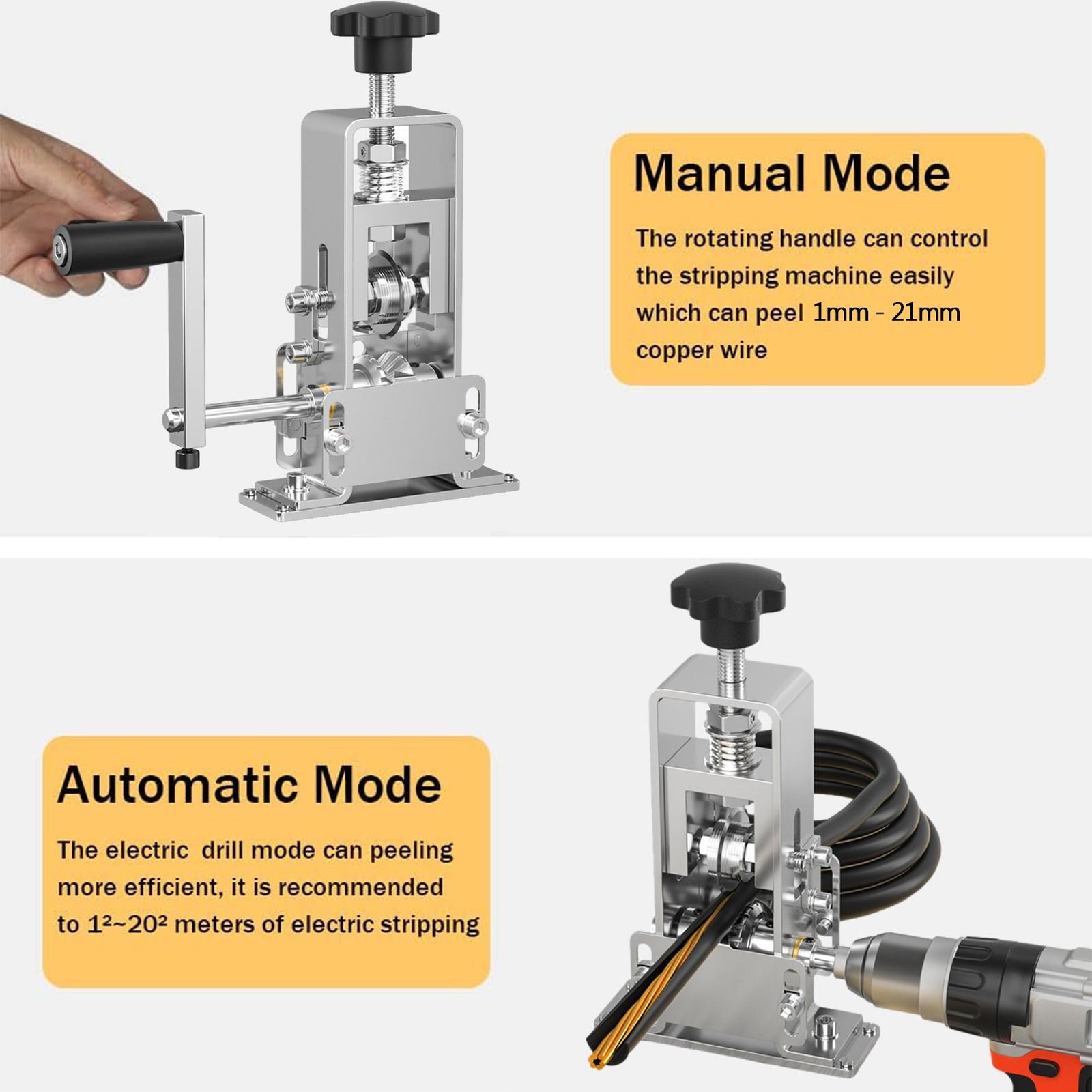 Portable Wire Stripping Machine Manual Cable Stripper For Scrap Copper Recycling