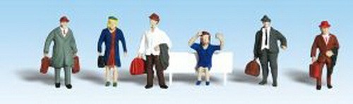 Woodland Scenics A1840 HO Scenic Accents Traveler People Figures  (Set of 6)