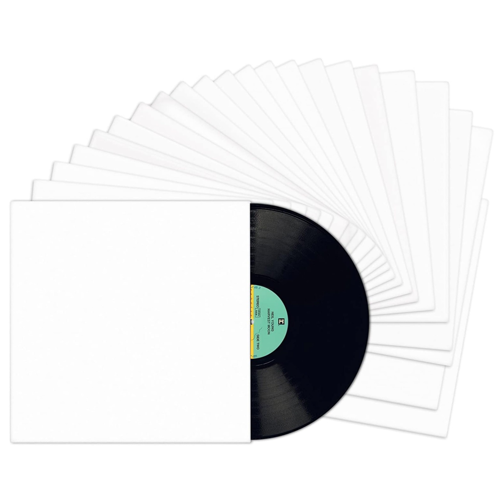 TunePhonik 12" LP Vinyl Record Jackets - White Coated w/ No Center Hole | 25-...