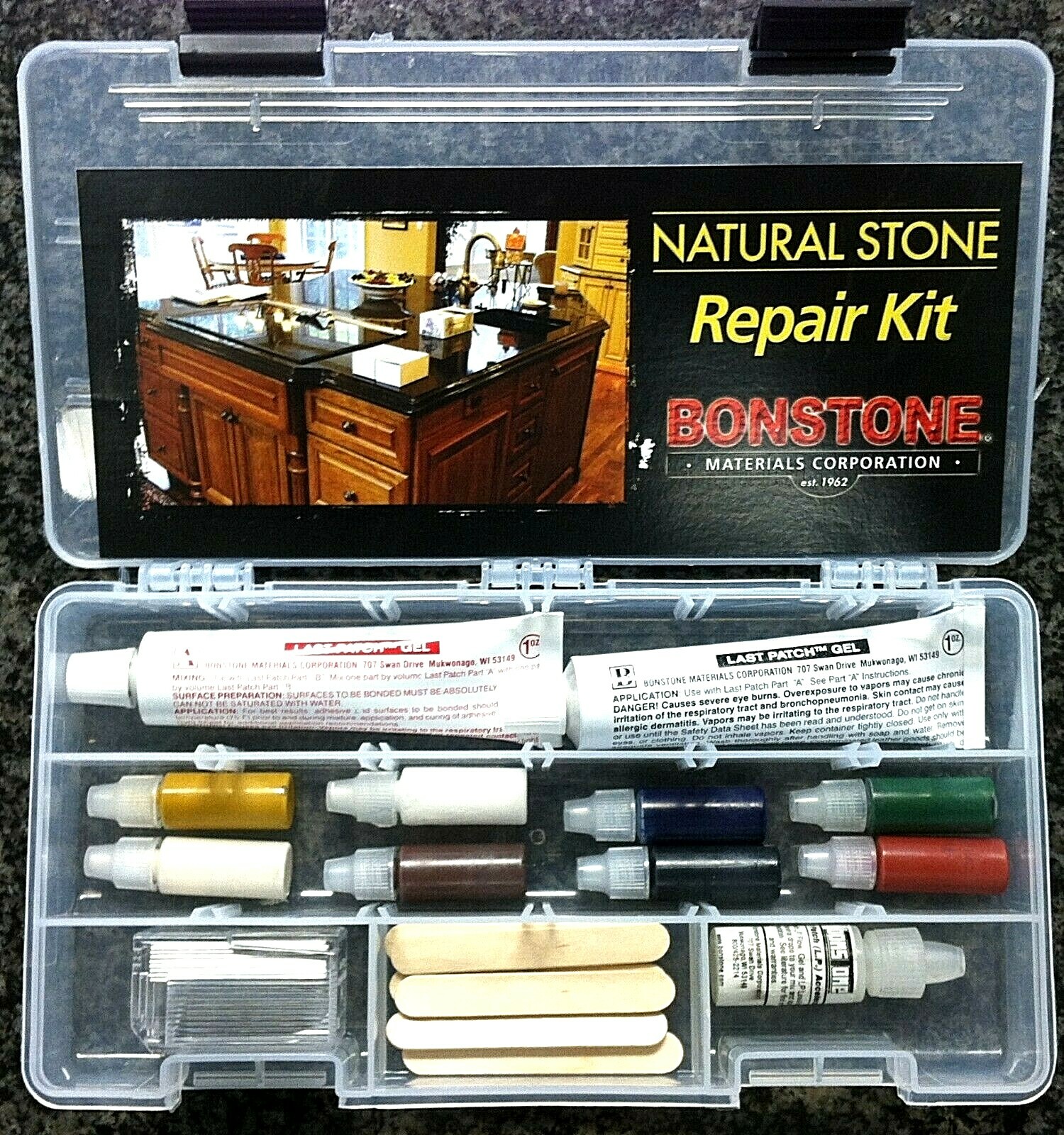 Natural Stone Repair Kit - Marble & Granite, Cracks, Countertop Repair