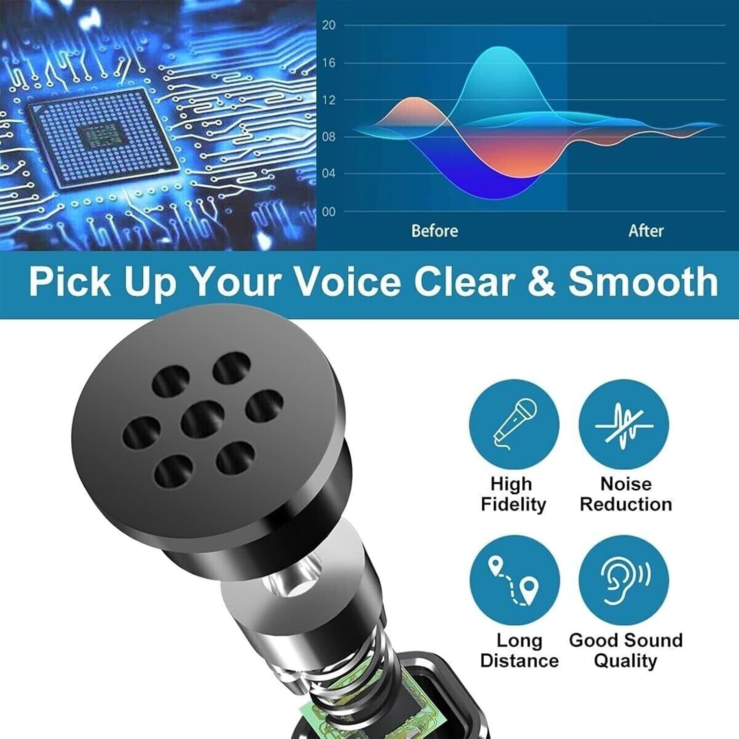 Desktop Mini Condenser Microphone USB Computer Mic Recording For Laptop PC