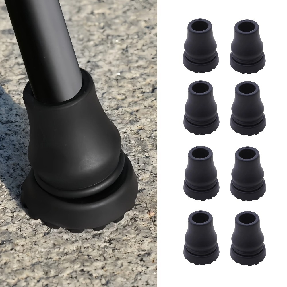 4Pcs Cane Tips 3/4 Inch Heavy Duty Rubber Cane Tips Anti Slip TPR Replacement...