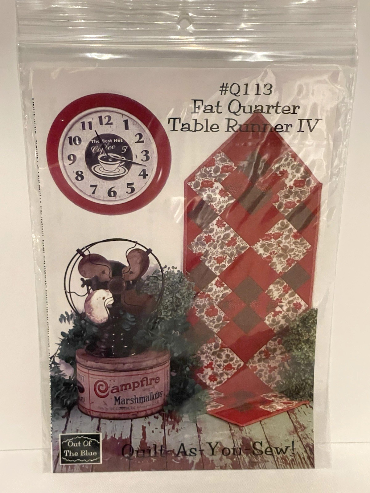 Q1 13 Fat Quarter Table Runner IV Quilt As You Sew Out of the Blue