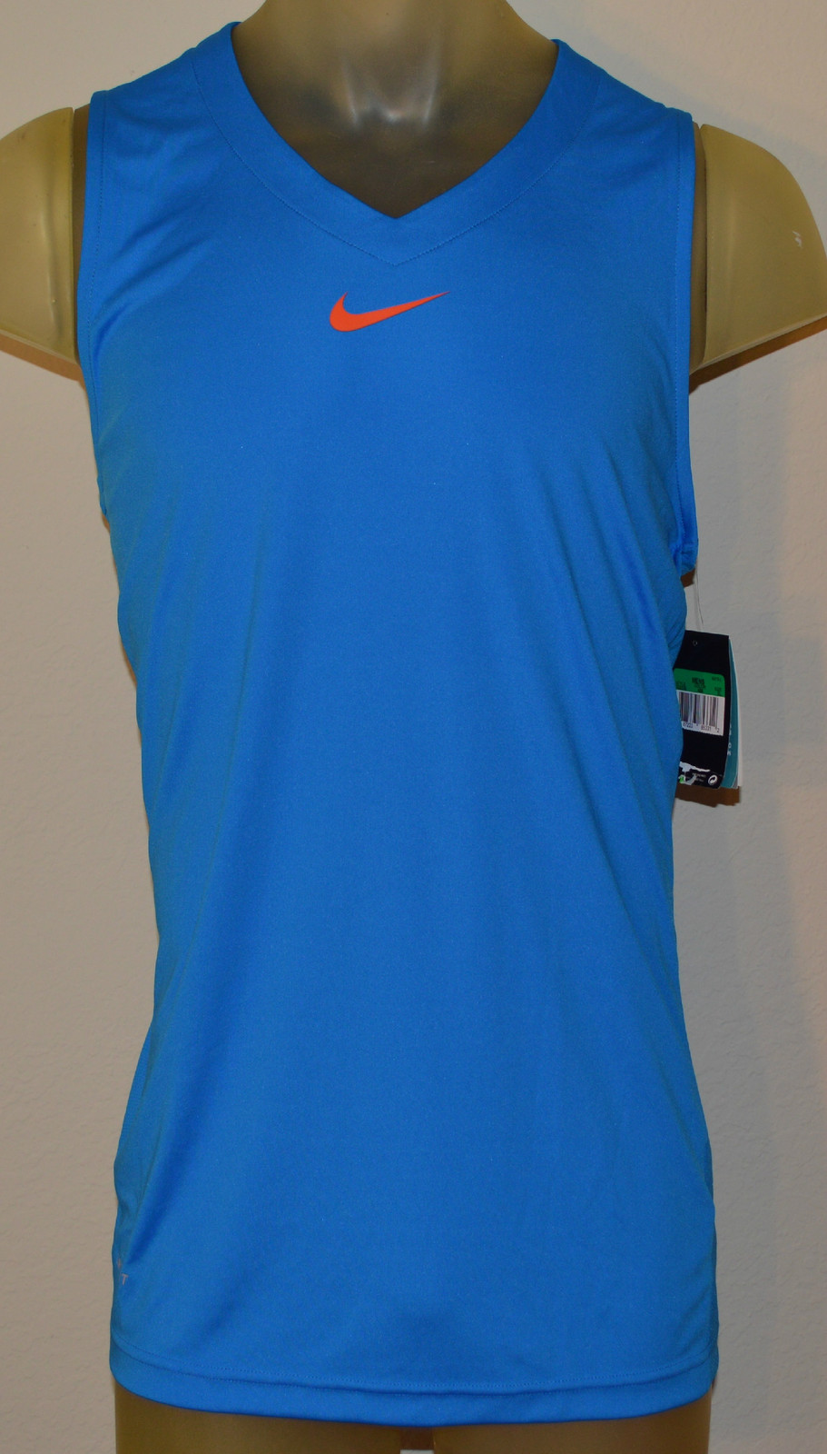 NEW NIKE HYBRID SLEEVELESS BASKETBALL MENS 2X-LARGE BLUE ORANGE SHIRT 532338 406