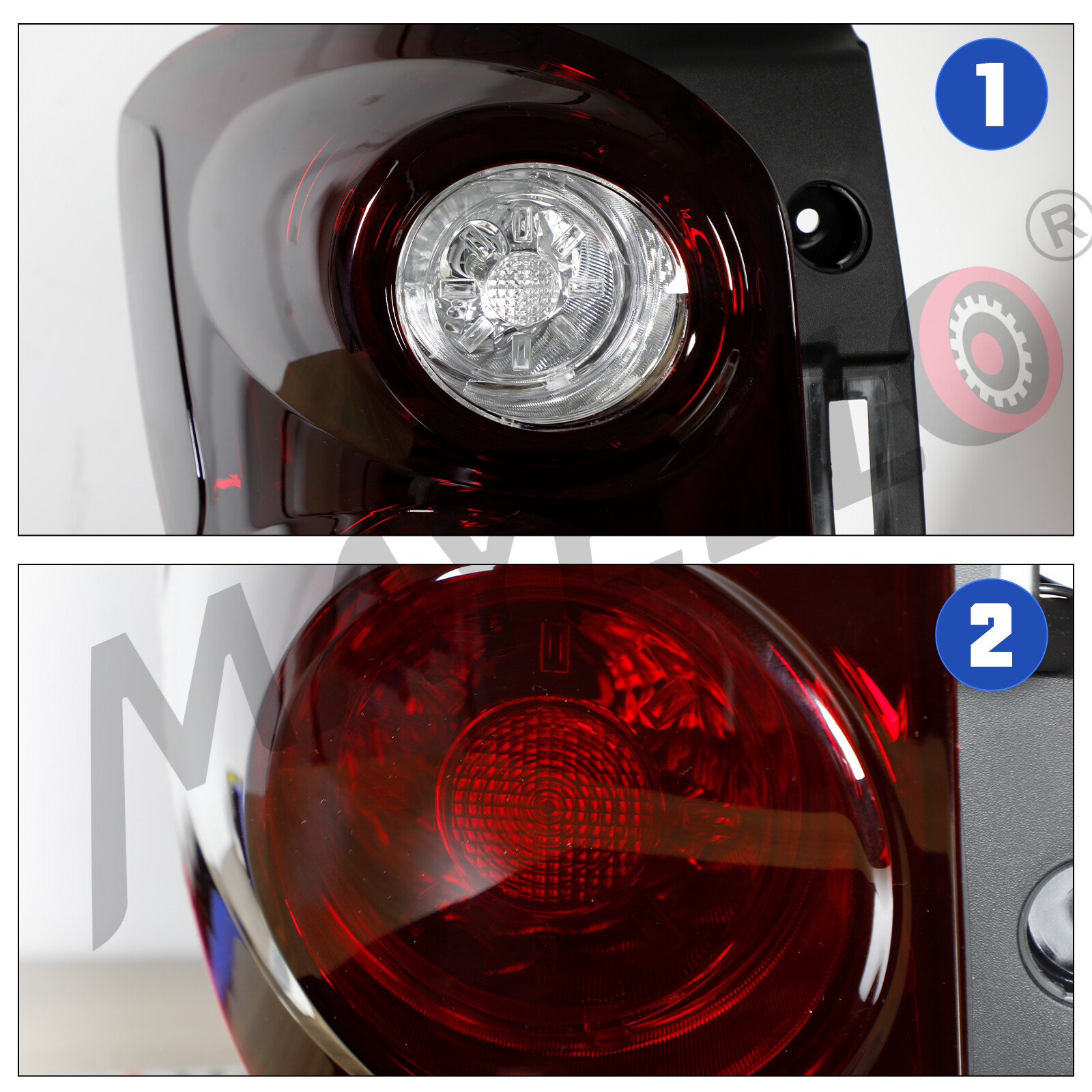 Fit 2010-2015 Equinox Smoke Red Tail Lights Driver + Passenger Side Replacement
