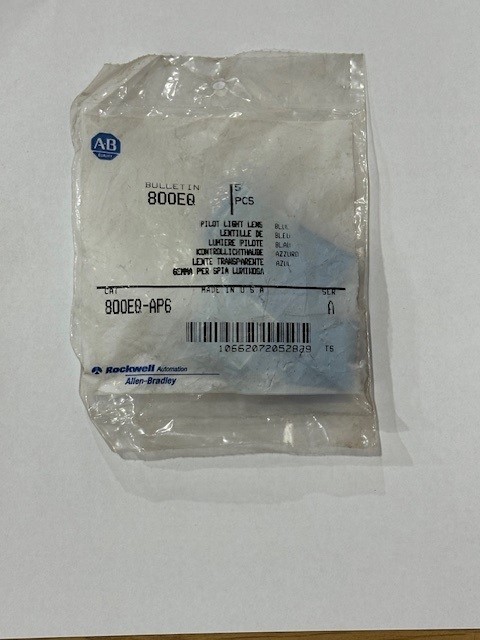 ALLEN BRADLEY 800EQ-AP6 BLUE  SQUARE PILOT LIGHT LENS (LOT OF 5)  *NEW IN BOX*