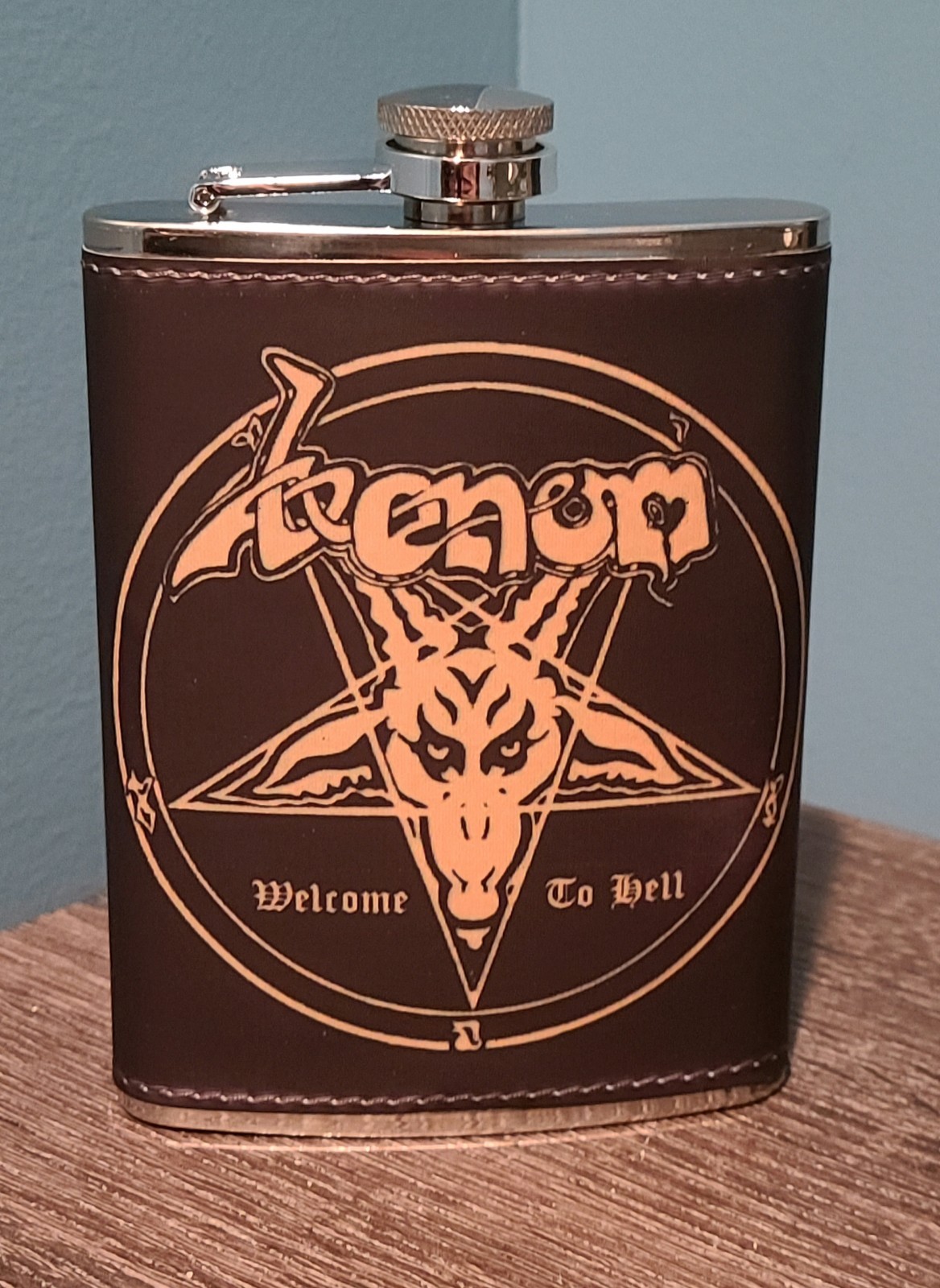 Venom: Welcome To Hell 8 oz flask custom  NEW (can make most images)
