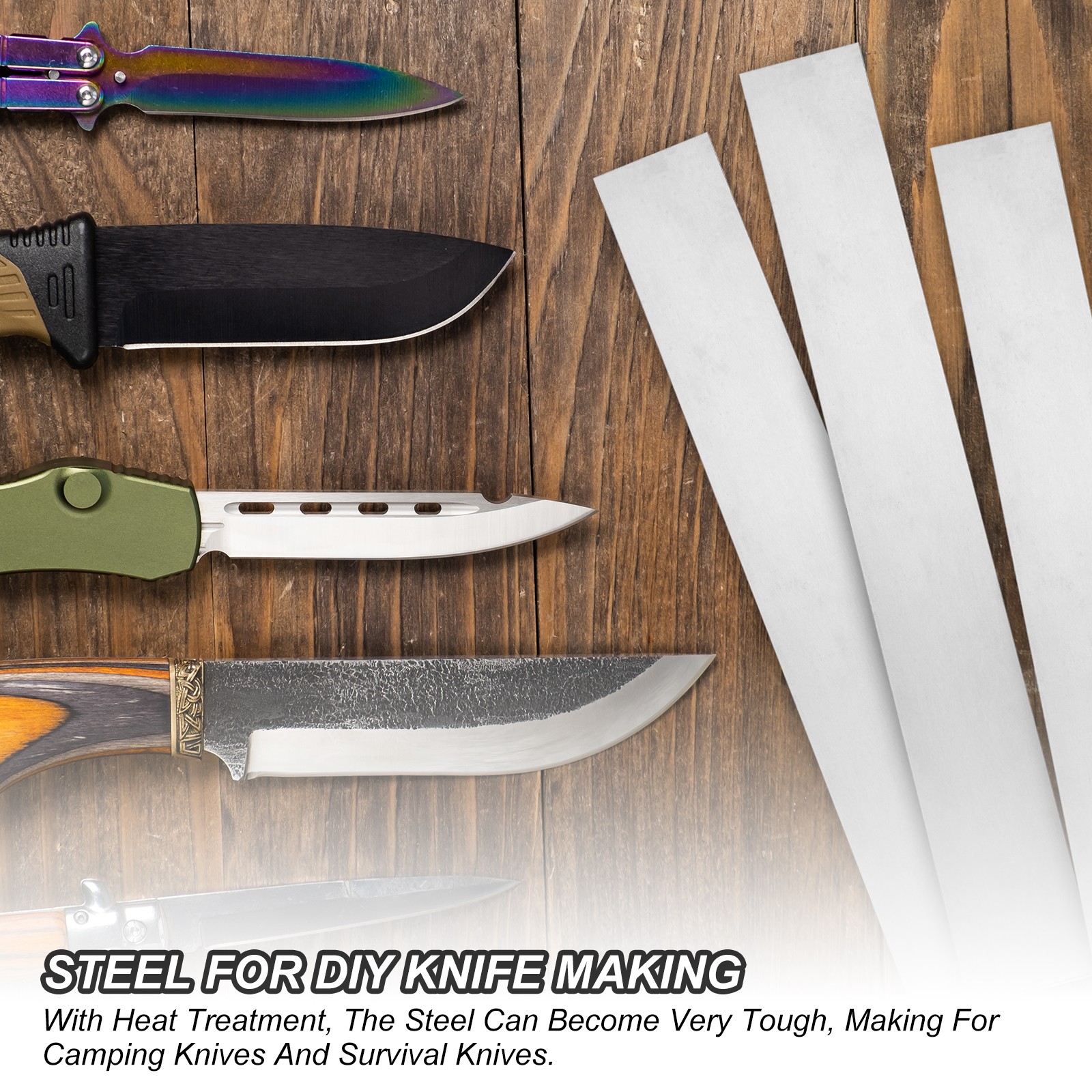 11176 Steel for Knife Making Steel, 8 Pack 12" x 1-1/2" x 1/8" Steel Flat Bar
