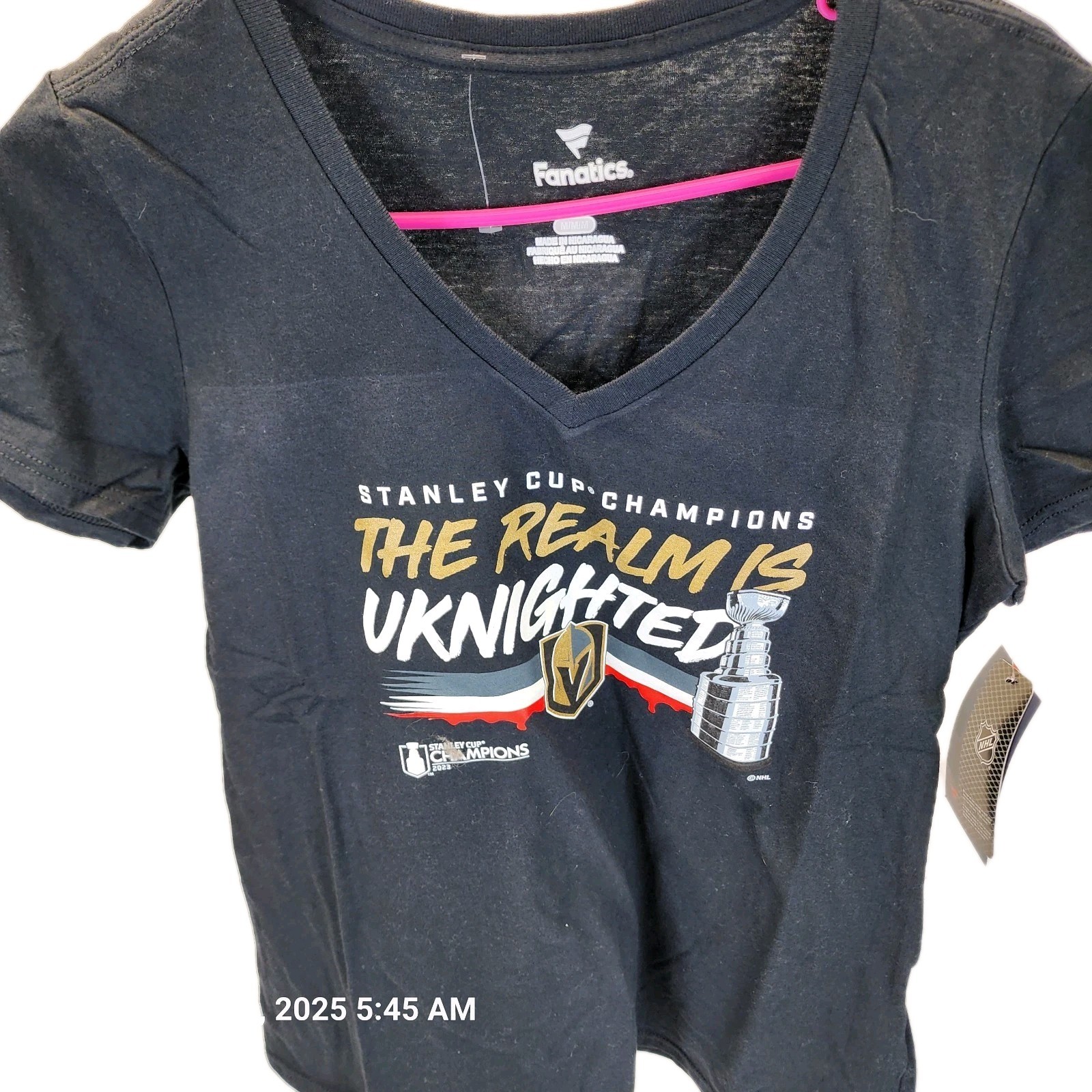 Fanatics Vegas Golden Knights 2023 Stanley Cup T-Shirt Black NHL Womens Medium