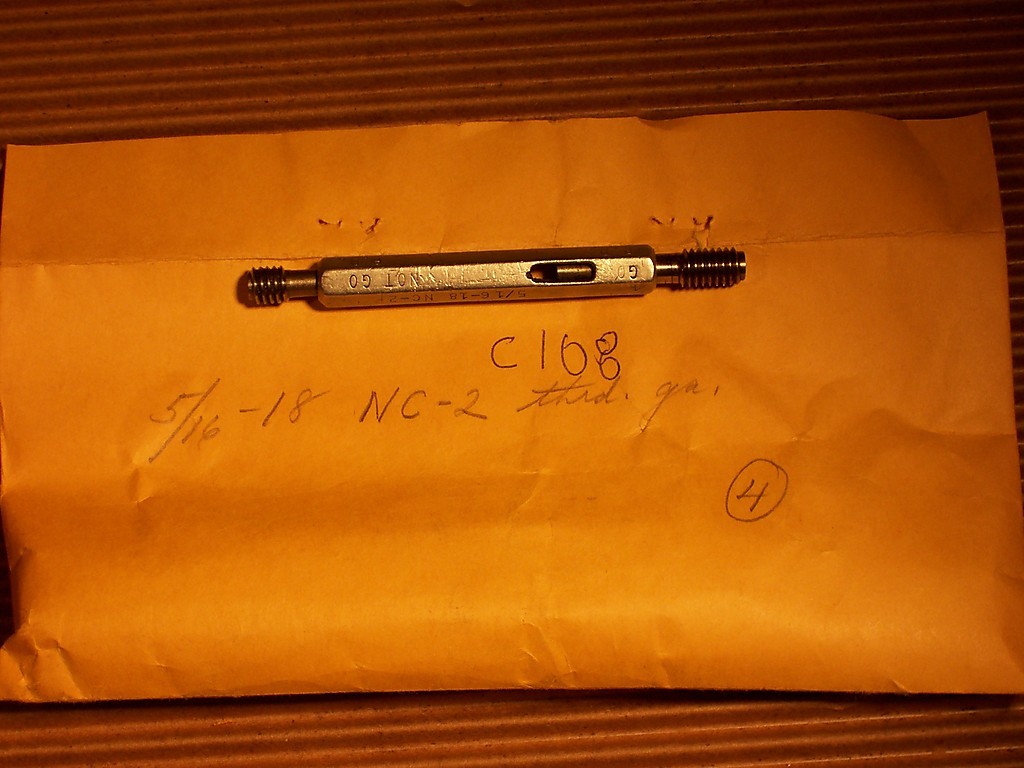 VERY GOOD COND 5/16-18NC-2 GO/NOGO THREAD GAGE C108