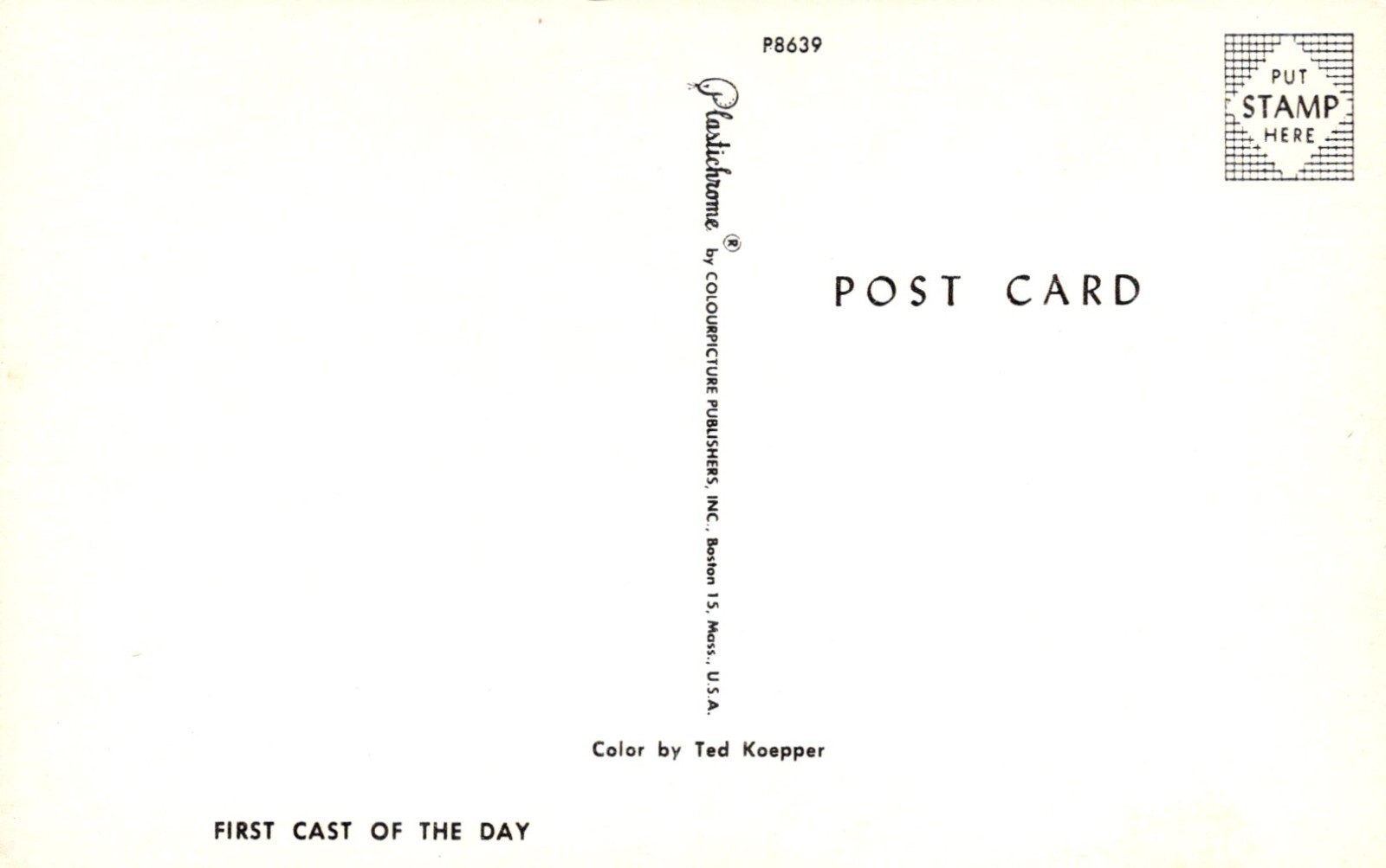 First Cast Of The Day Postcard