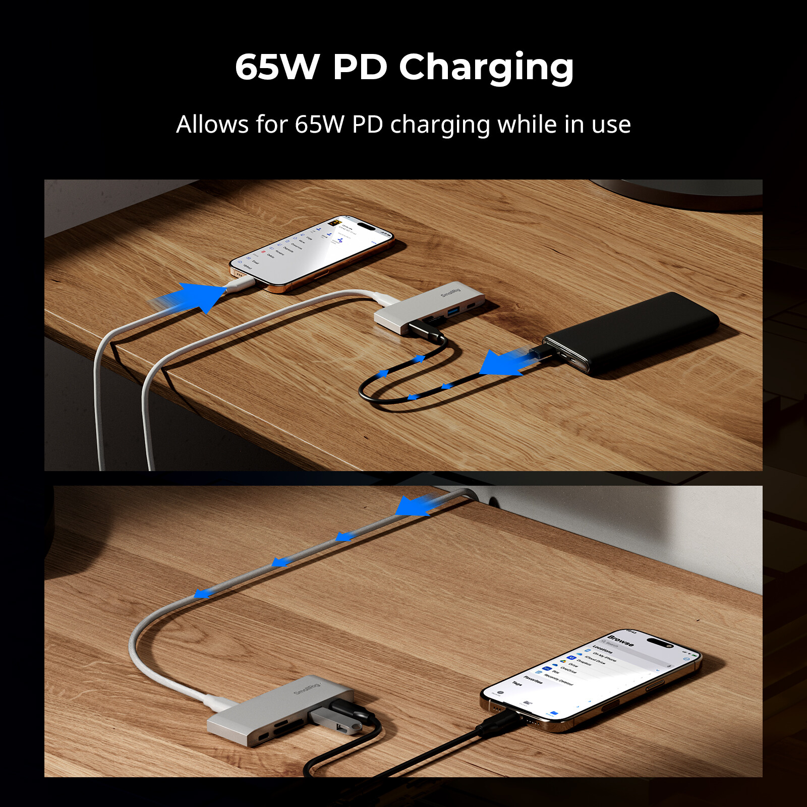 SmallRig 5-in-1 Memory Card Reader, Dual USB-C & SD/TF Card Slots for SD, SDHC