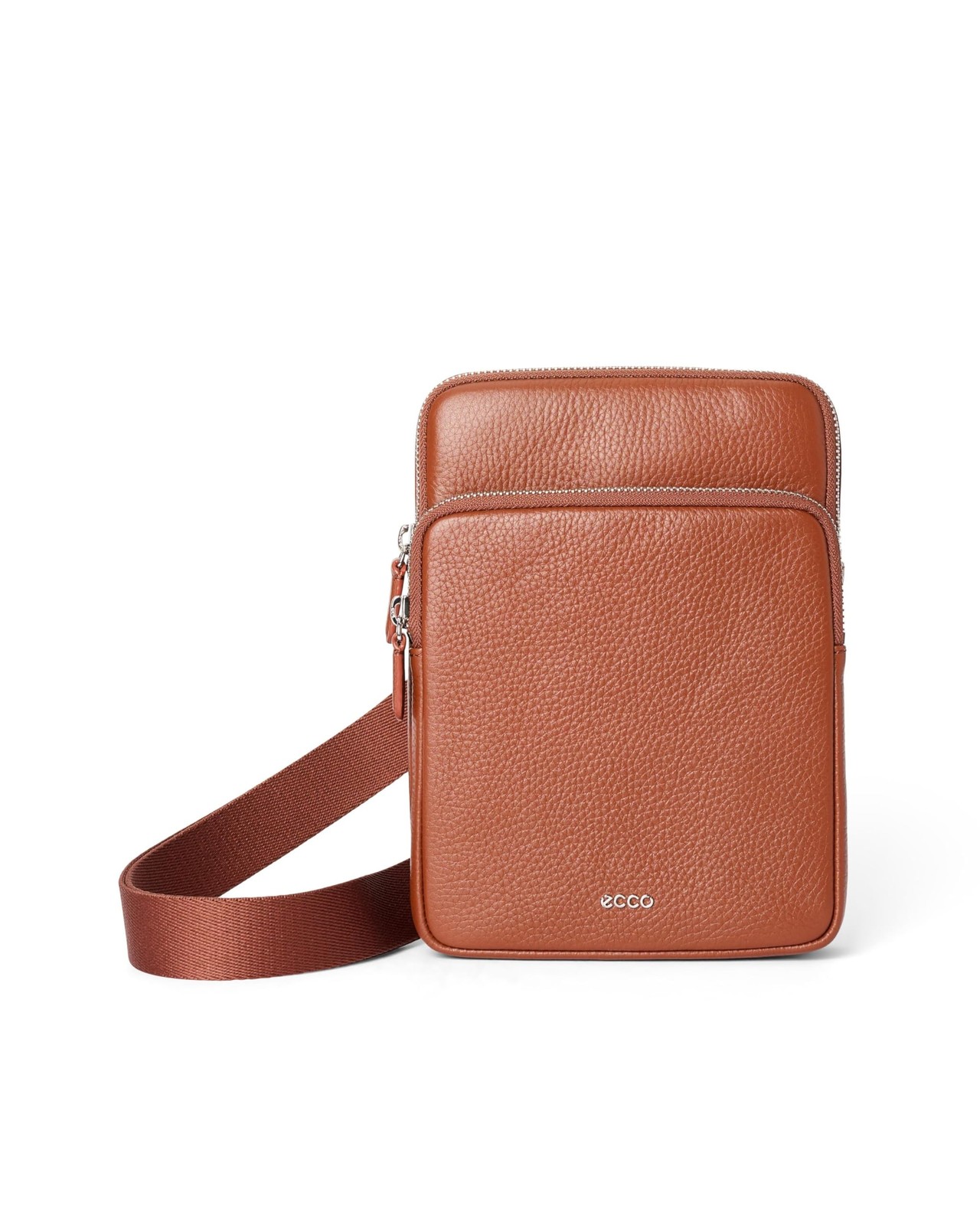 ECCO North South Pouch Crossbody Bag Small Wet Almond