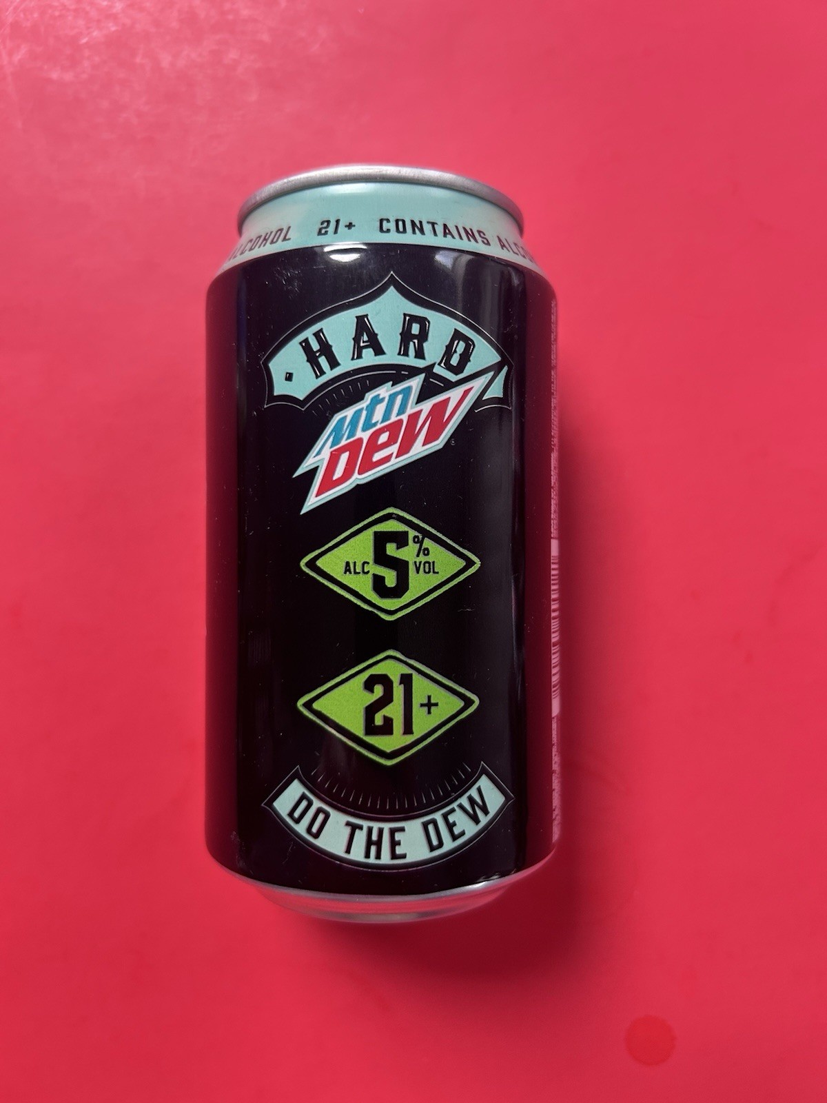 Mountain Dew HARD Baja Blast Zero Sugar Empty Bottom Opened 12oz Can