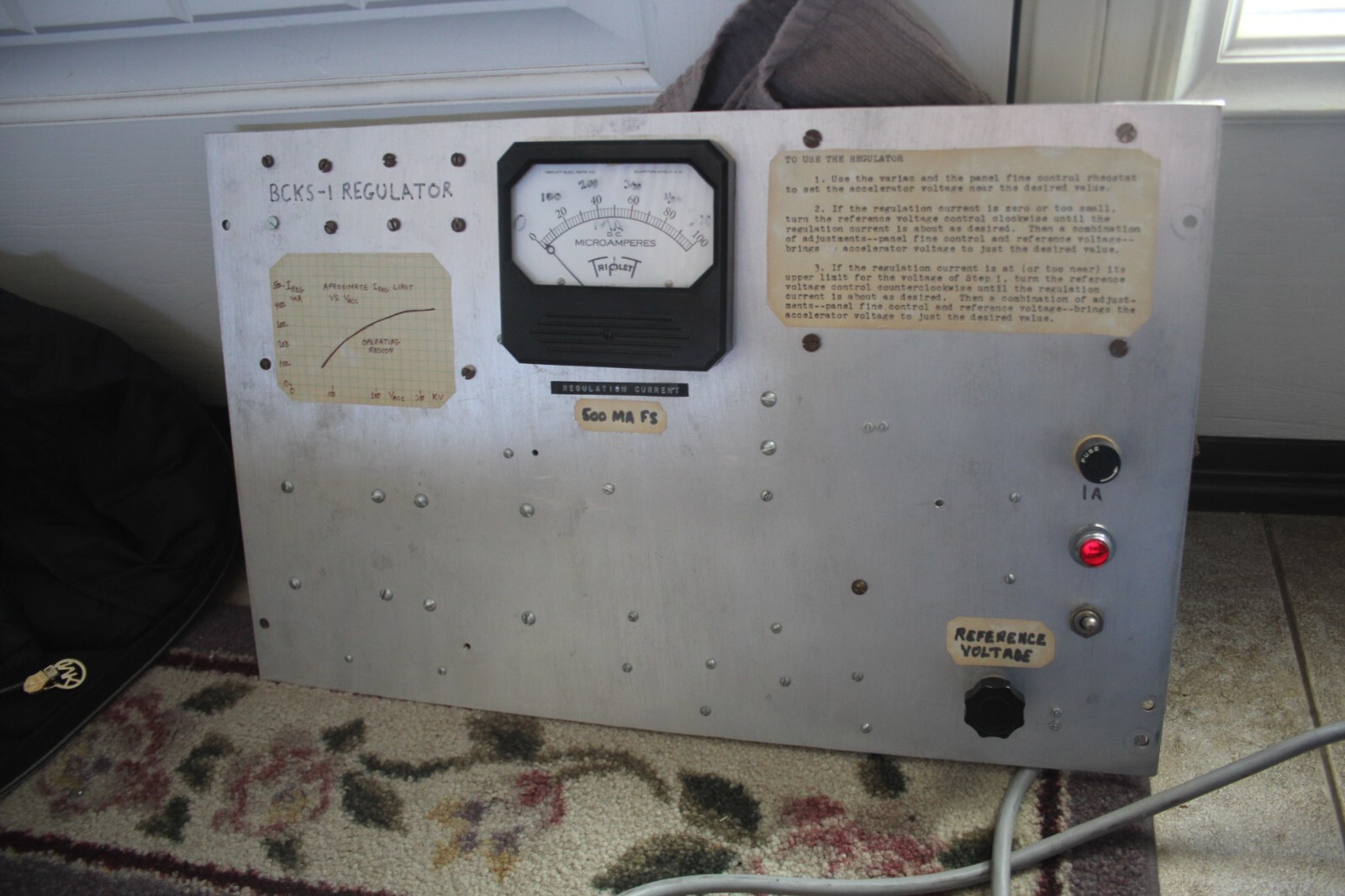 VTG Voltage Regulator Triplett Meter Panel Polytron Devices Power Suply Current