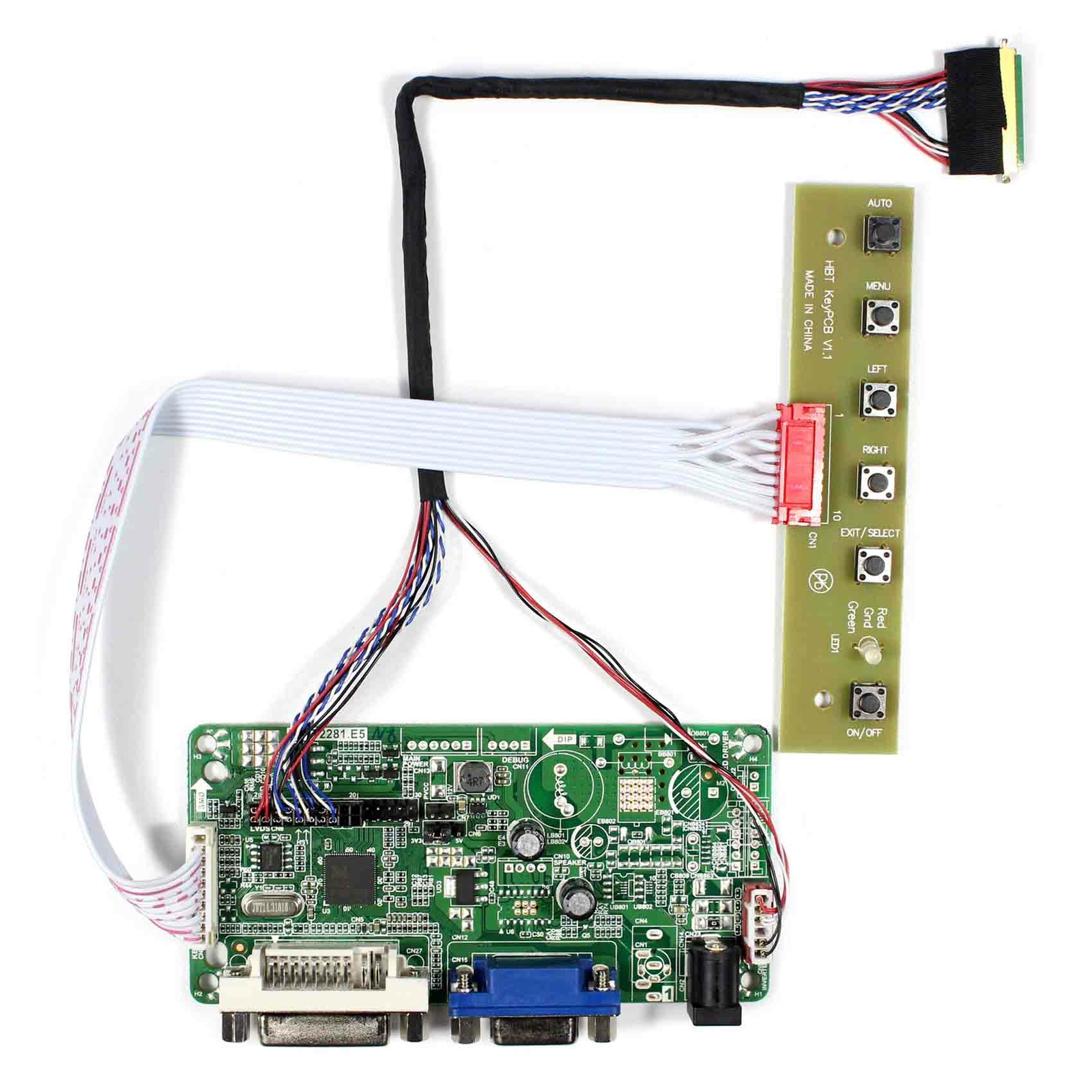 VGA DVI LCD Controller Board For 10.1inch 1024X600 N101L6 BT101IW03 LCD Screen
