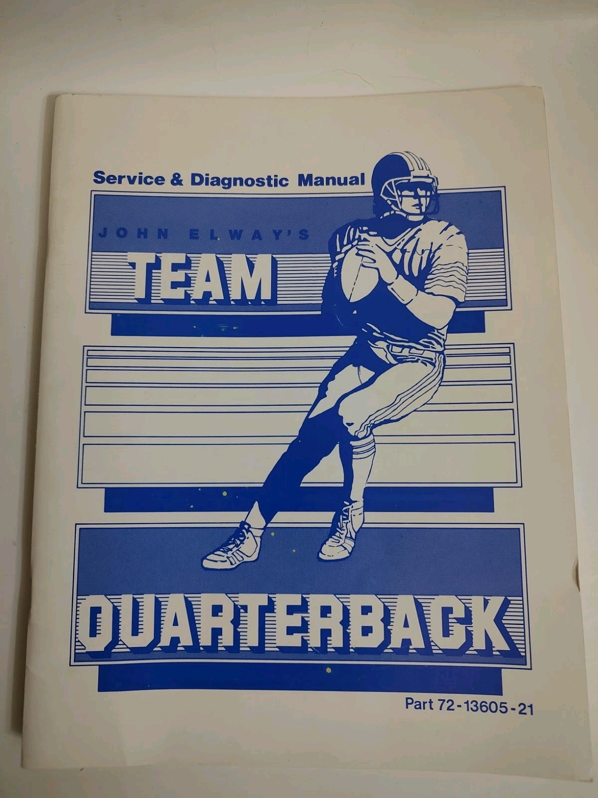 John Elway's Team Quarterback Service & Diagnostic Manual Arcade Game...