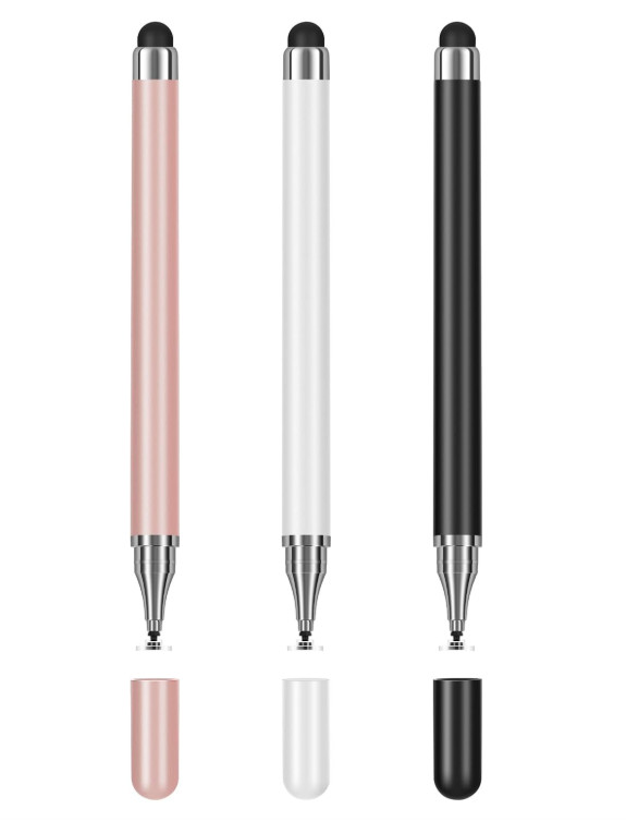 3-Pack Universal Stylus Pen with Disc Tip for iOS Android Tablet & Phone