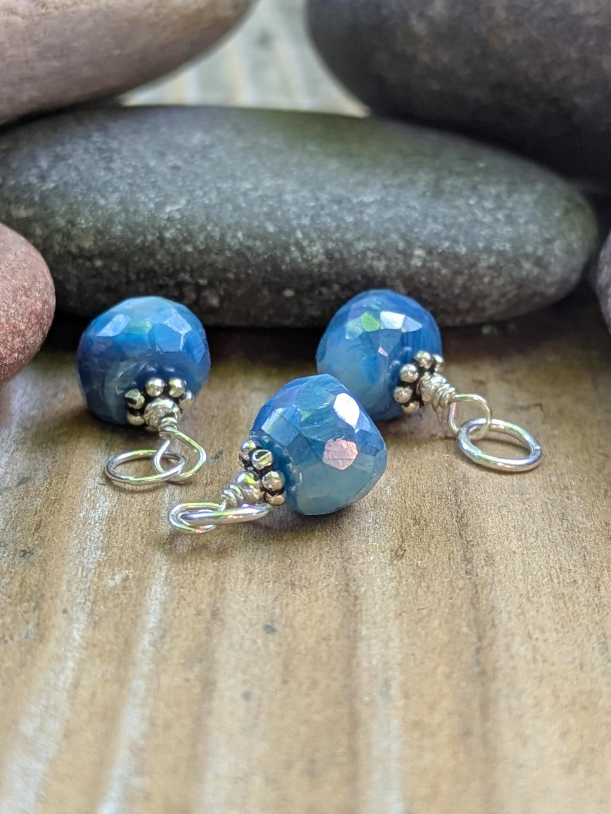 MYSTIC Blue Moonstone and Sterling Silver Charm
