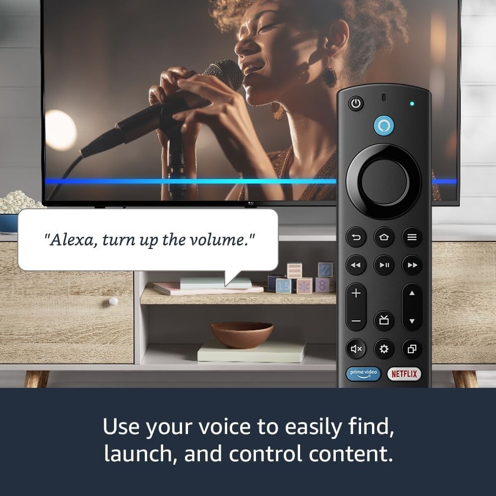 AMAZON ALEXA VOICE REMOTE ENHANCED REQUIRES COMPATIBLE AMAZON FIRE TV - BLACK