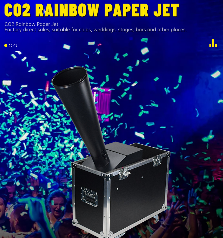 CO2 Confetti Machine with Flight Case Confetti Cannon Blaster Angle Adjusted