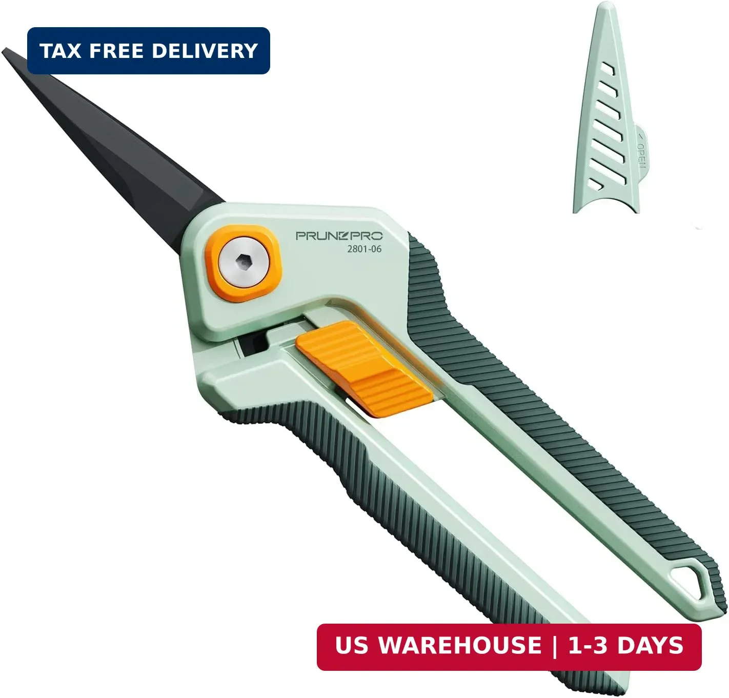 Garden Scissors Pruning Shears Sharp Stainless Steel Non-Stick Teflon C