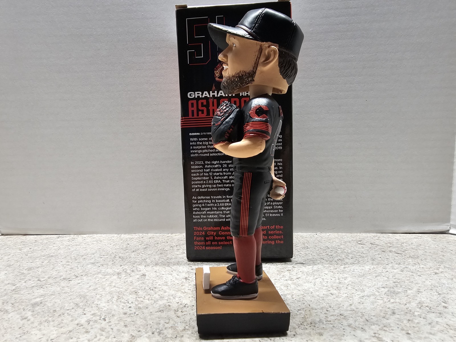 Graham Ashcraft Cincinnati Reds MLB 2024 SGA Bobblehead NIB City Connect