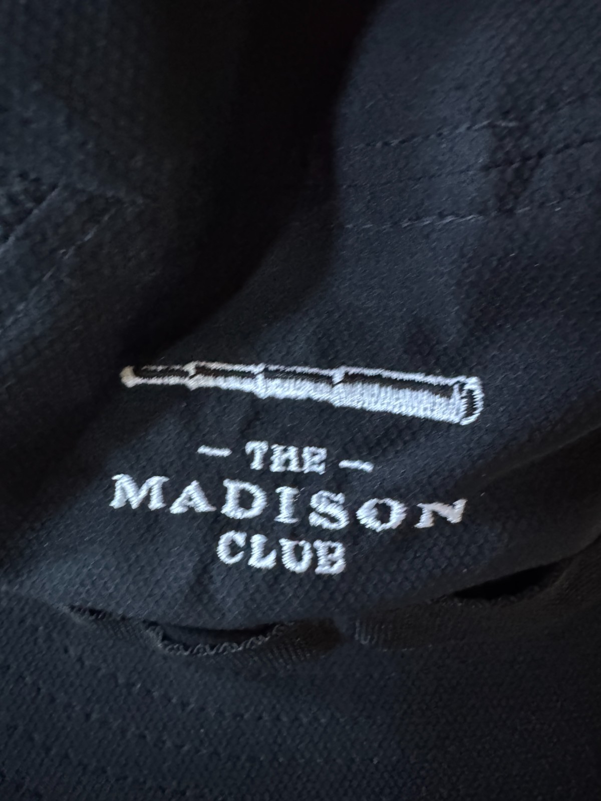 The Madison Club La Quinta Ca logo on Adidas black bucket hat size L/XL