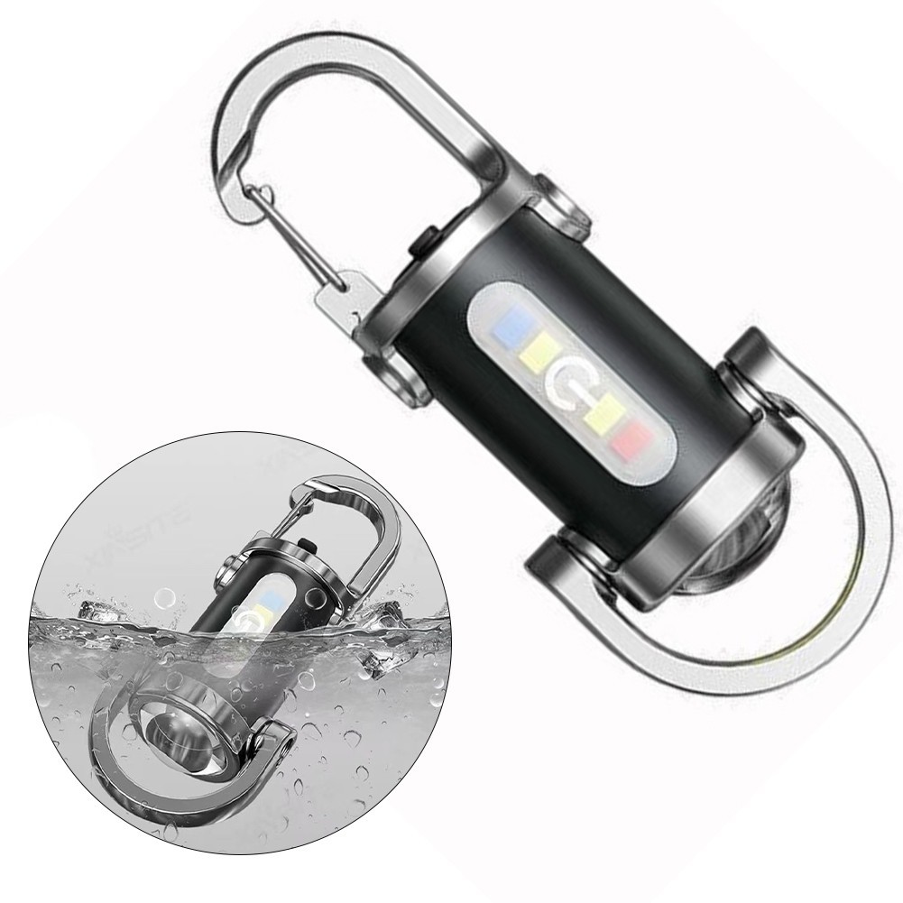 For Outdoor Mini Keychain Flashlight With USB Power Bank Functionality