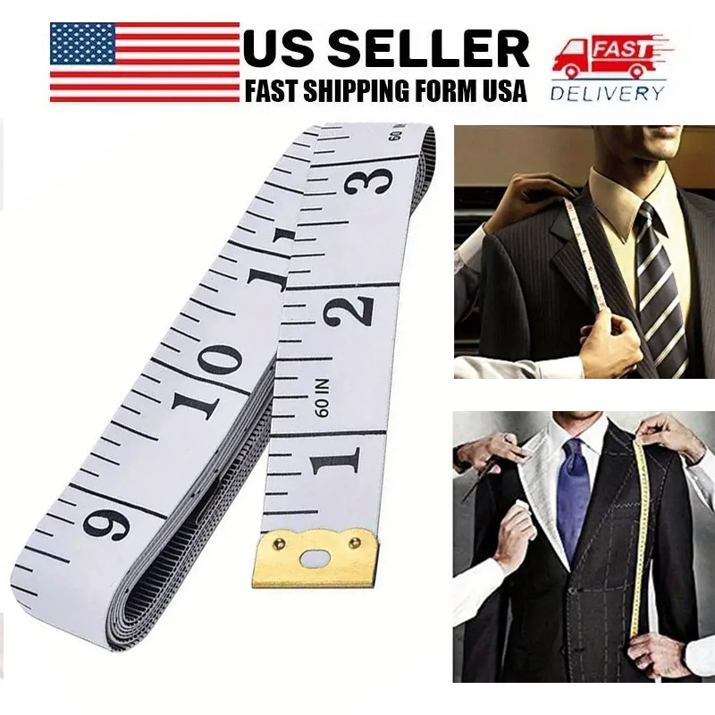 1pc 60" 150cm Soft PVC Fabric Cloth Sewing Tailor Tape Measure Ruler SAE Metric