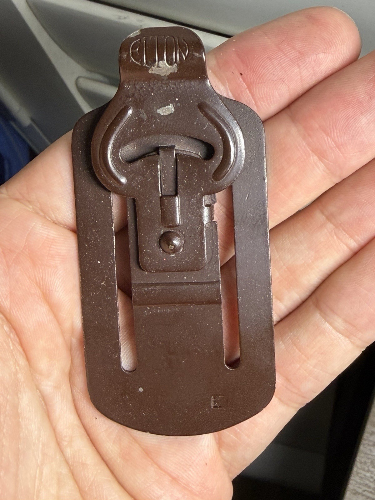 Vintage Elton Saxophone Reed Clipper w/ Original Leather Pouch