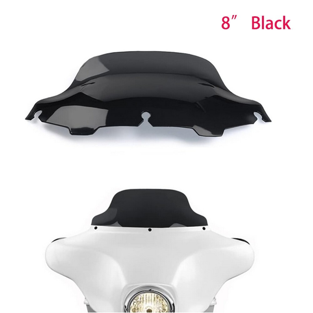 8'' Windshield Windscreen Black For Harley Electra Glide Classic FLHTC 1996-2013