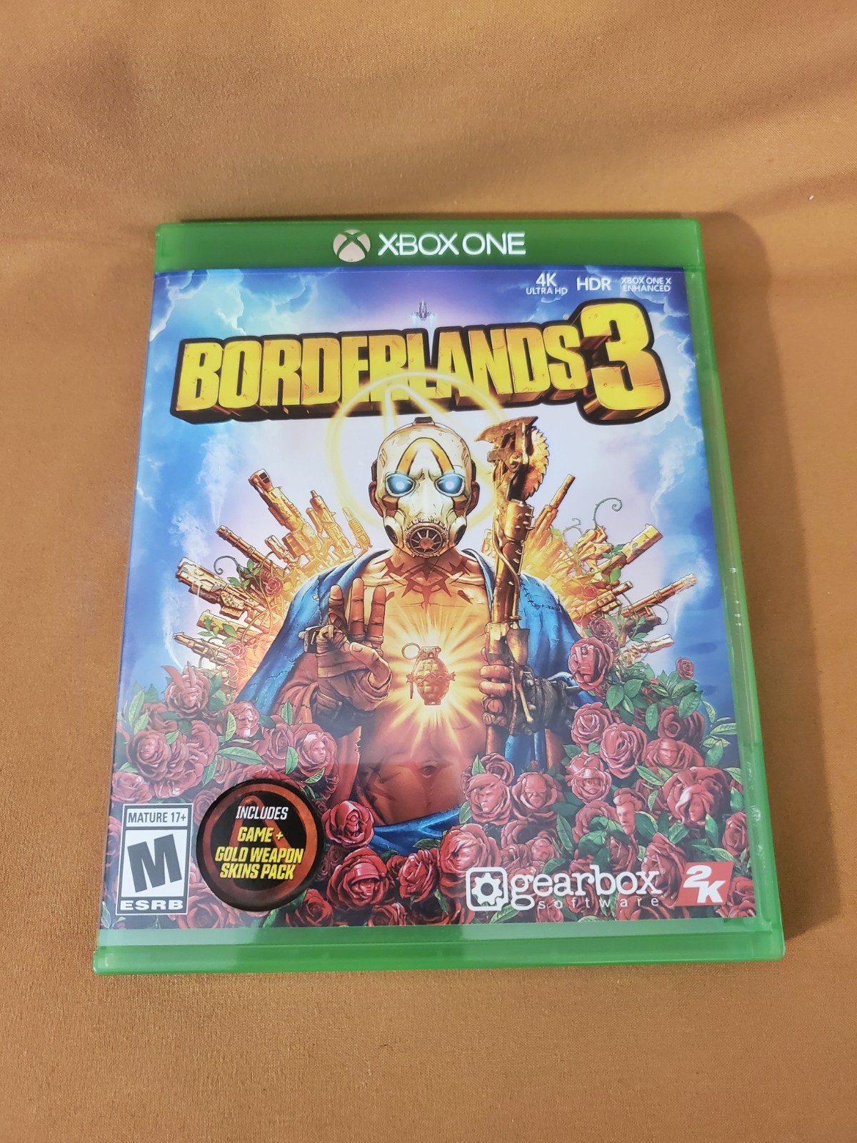 Borderlands 3 Xbox NO GAME Case Only Gold Skin Sticker And Insert clean