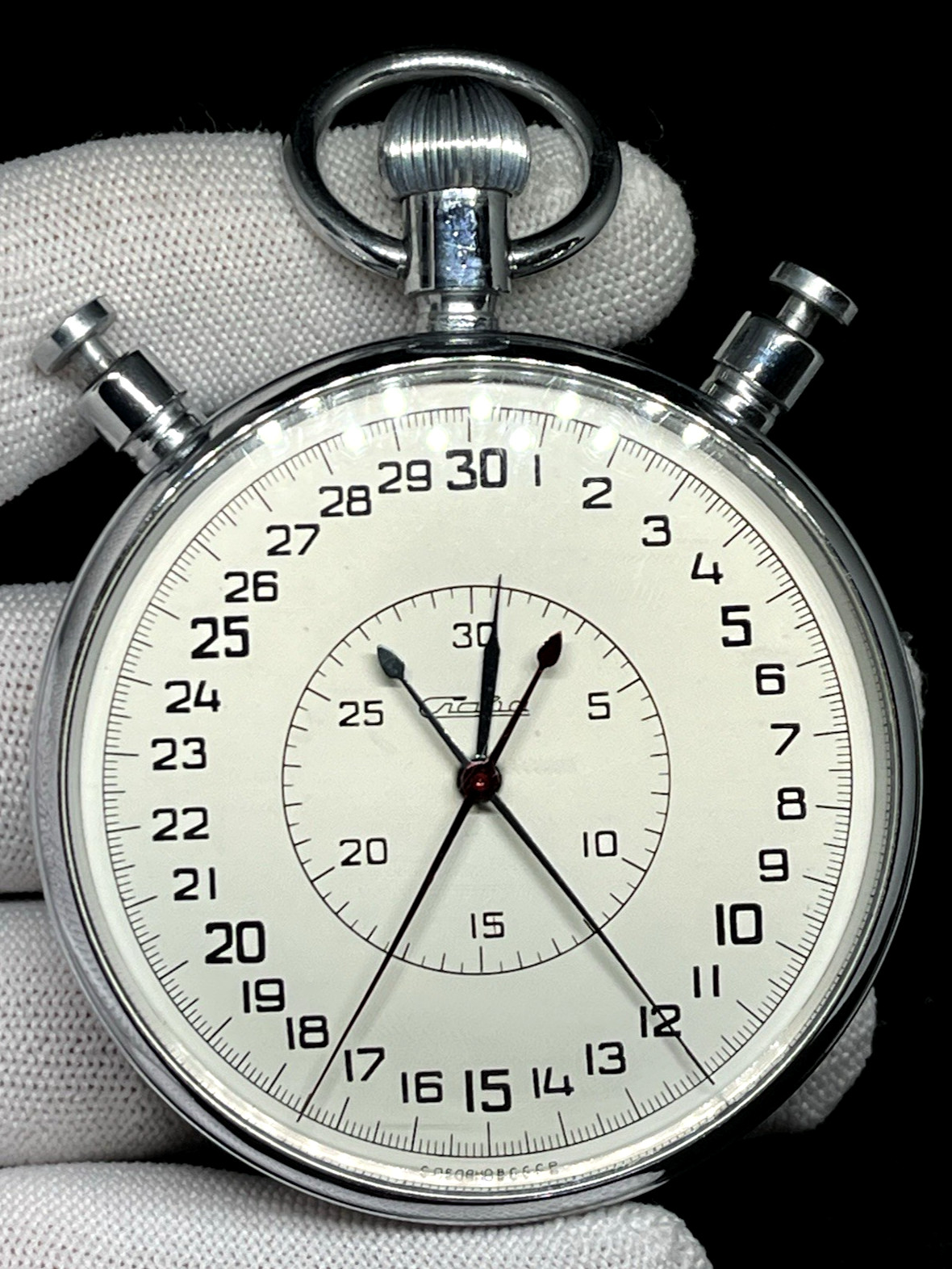 Vintage Working Soviet Mechanical Stopwatch Split-Slava Chronometer 3-Button