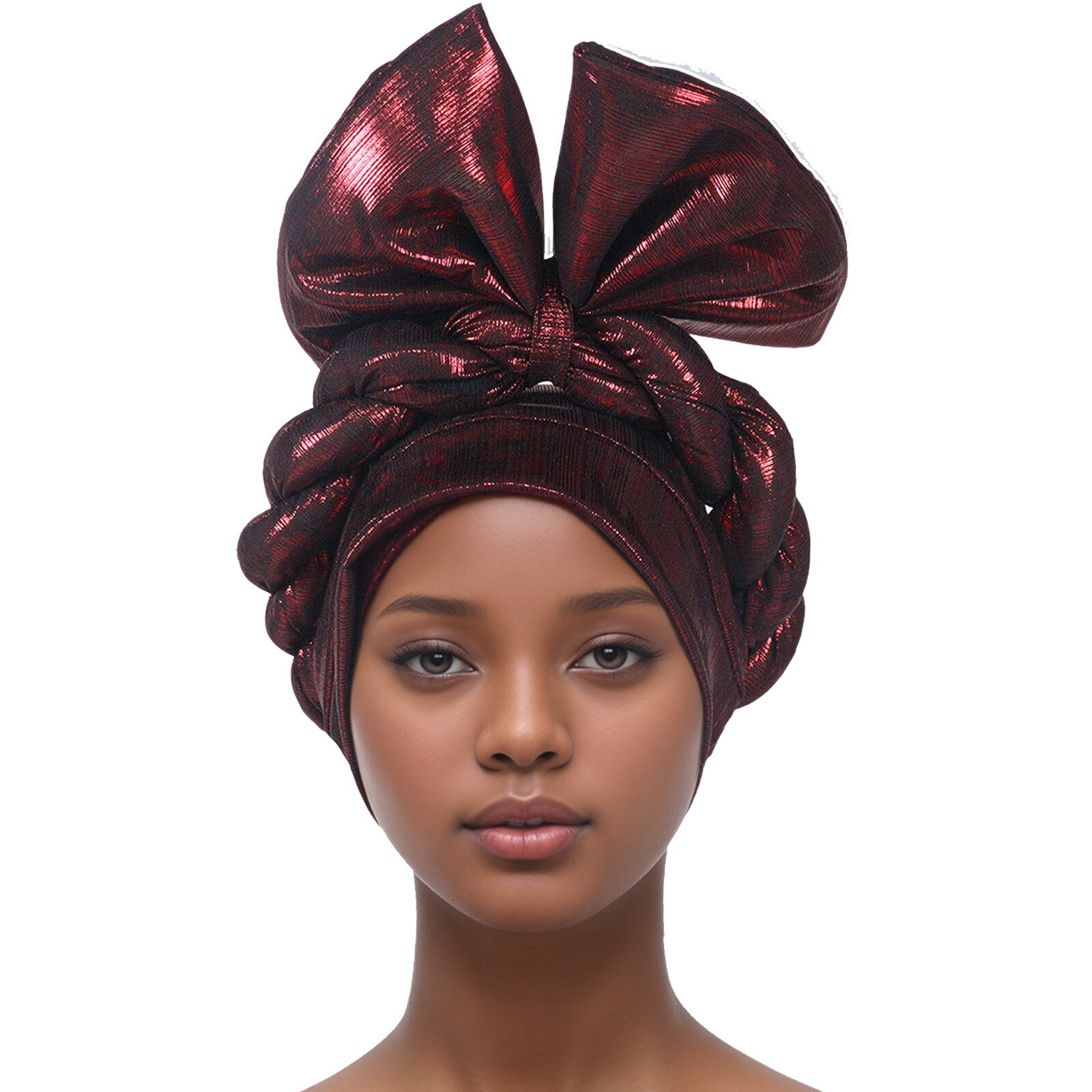 Auto Gele Headtie Head Cover Caps Women Bowknot Head Wrap Wedding Caps Headwear