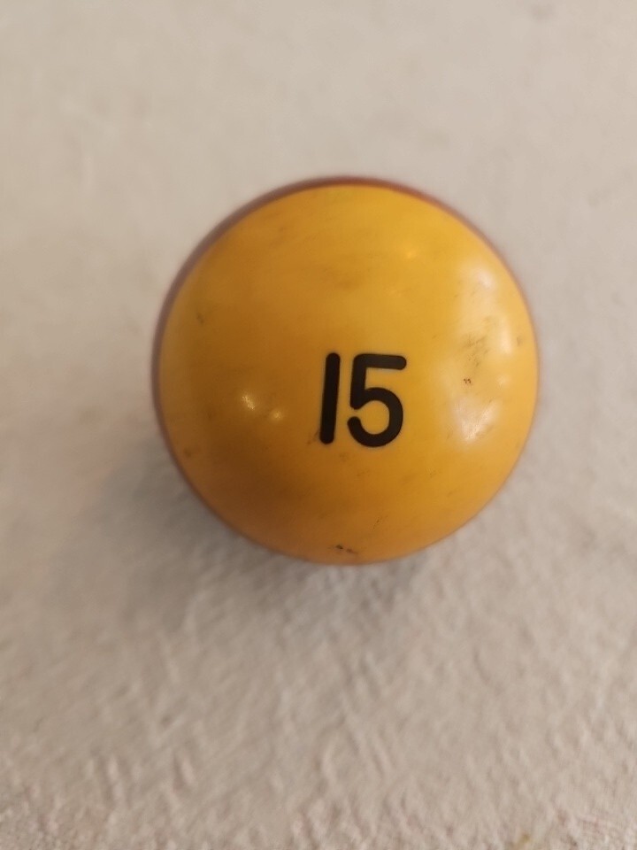 Vintage Pool Ball Billiard #15 Maroon Stripe Single Individual Ball Replacement